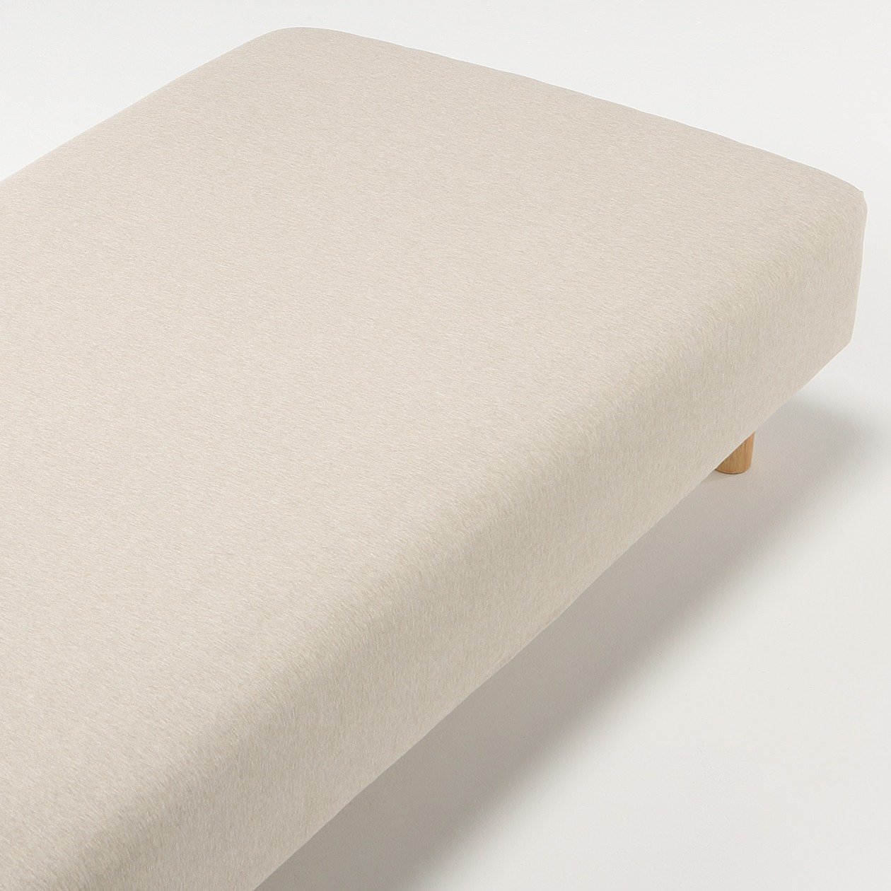 ORGANIC COTTON JERSEY FITTED SHEET S BEIGE