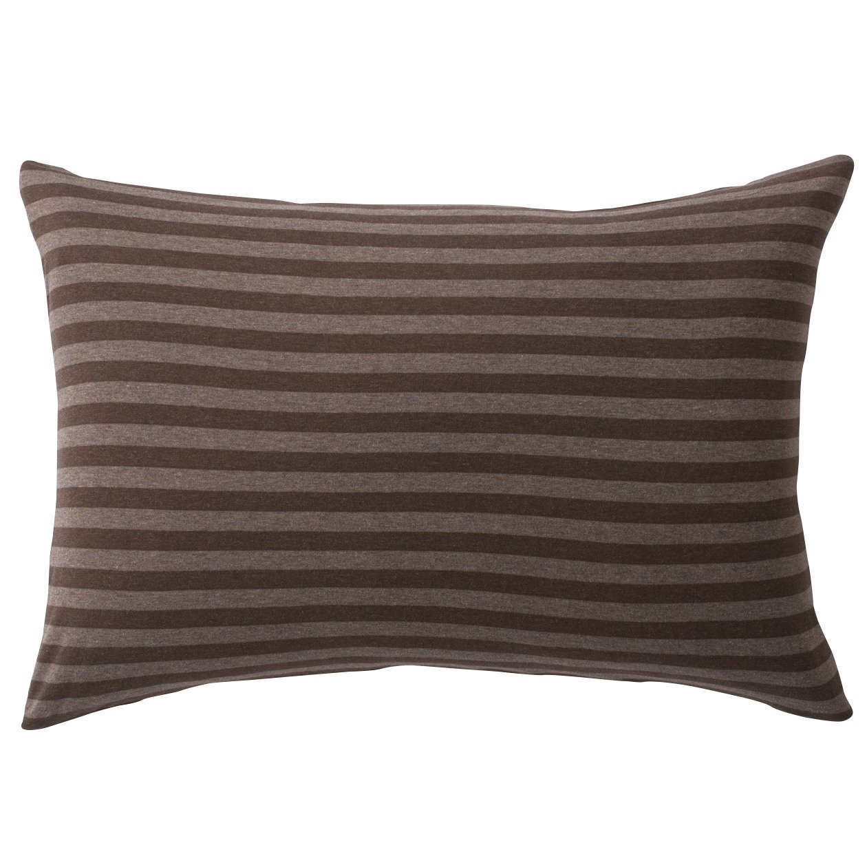 ORGANIC COTTON JERSEY PILLOW CASE BROWN BORDER