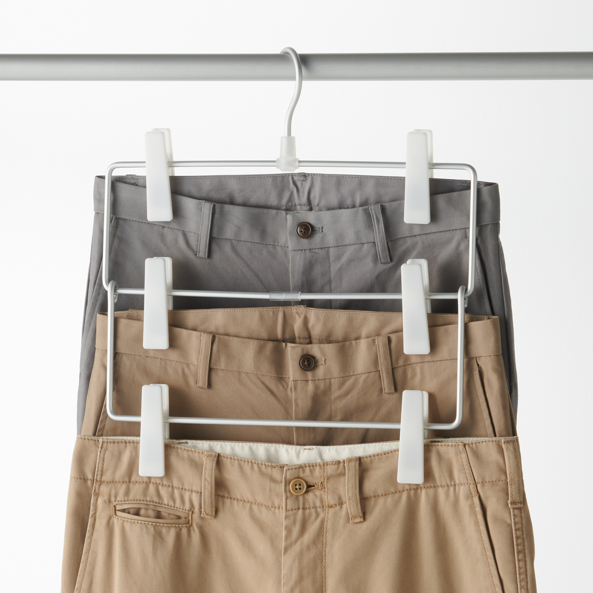 ALUMINIUM HANGER FOR PANTS & SKIRT/3 TIER