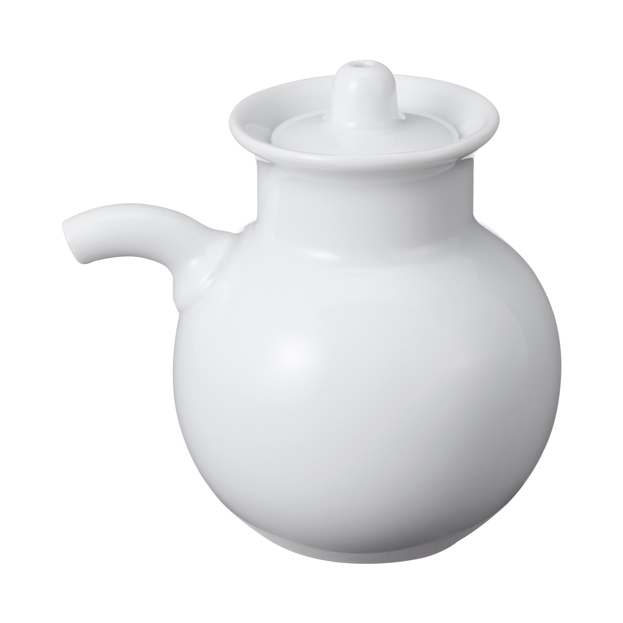WHITE PORCELAIN SOY SAUCE POT SMALL