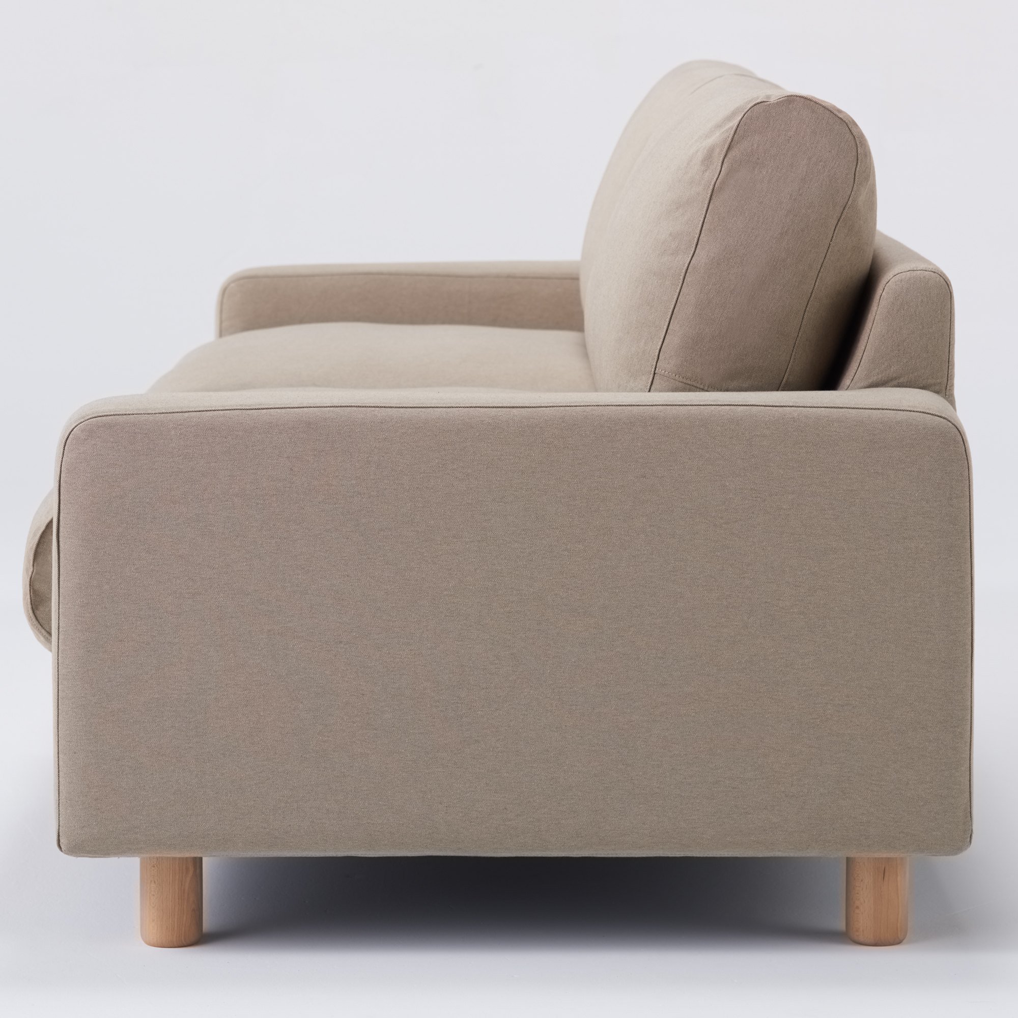 MUJI | COTTON COVER FOR SOFA / WIDE ARM / DOWN / 3S / BE