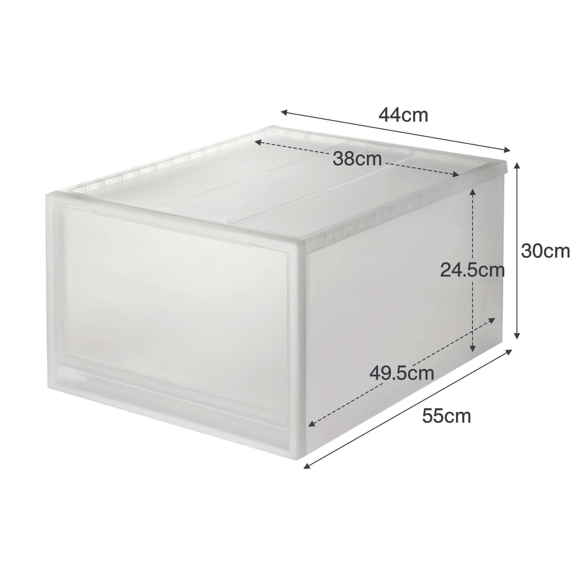 PP STORAGE BOX / WIDE / L