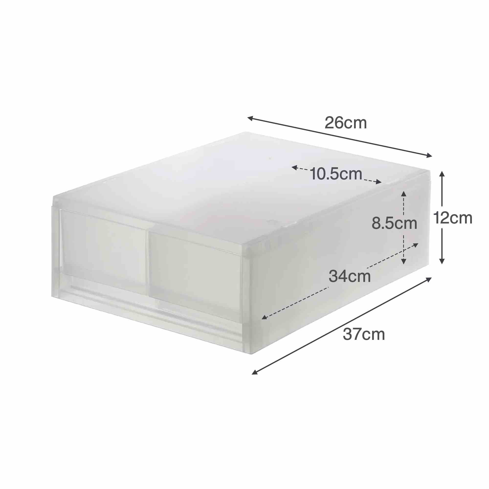 PP STORAGE CASE / SHALLOW / 2 DRAWERS