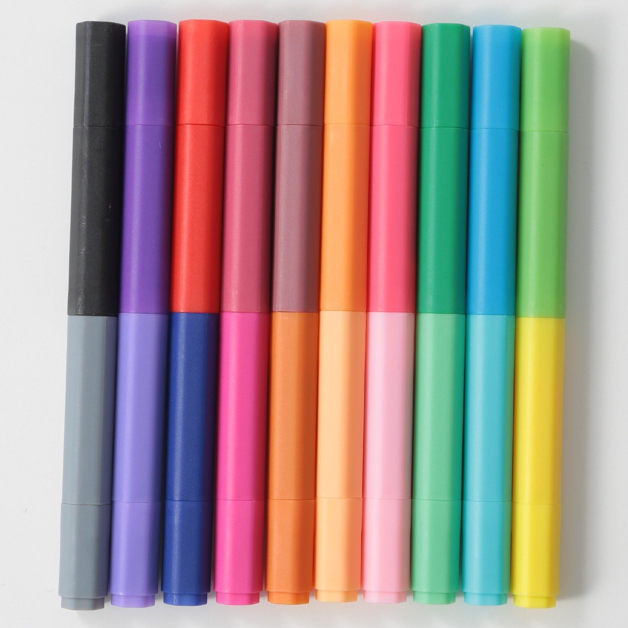 HEXAGONAL WATER-BASED TWIN PEN set of 10 pcs