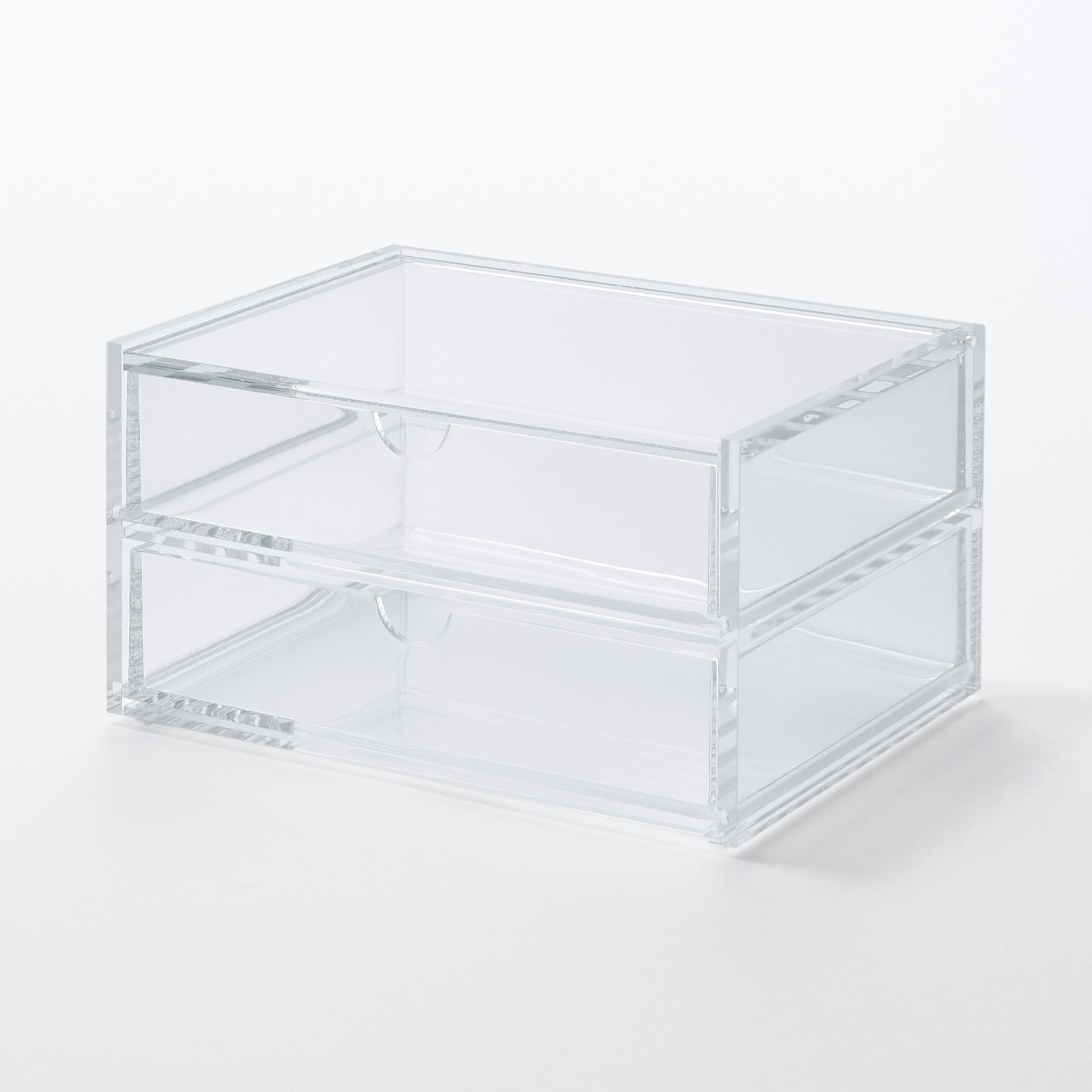 ACRYLIC CASE W/LID 2ROWS CLEAR