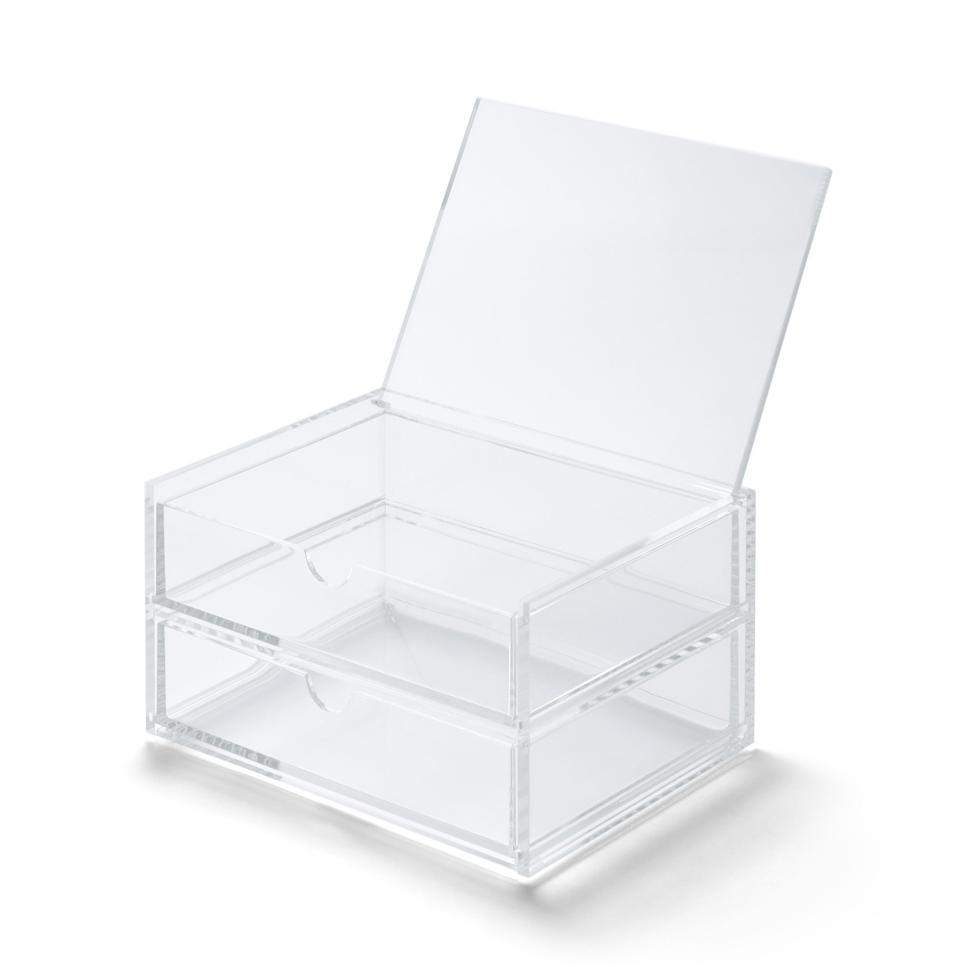ACRYLIC CASE W/LID 2ROWS CLEAR