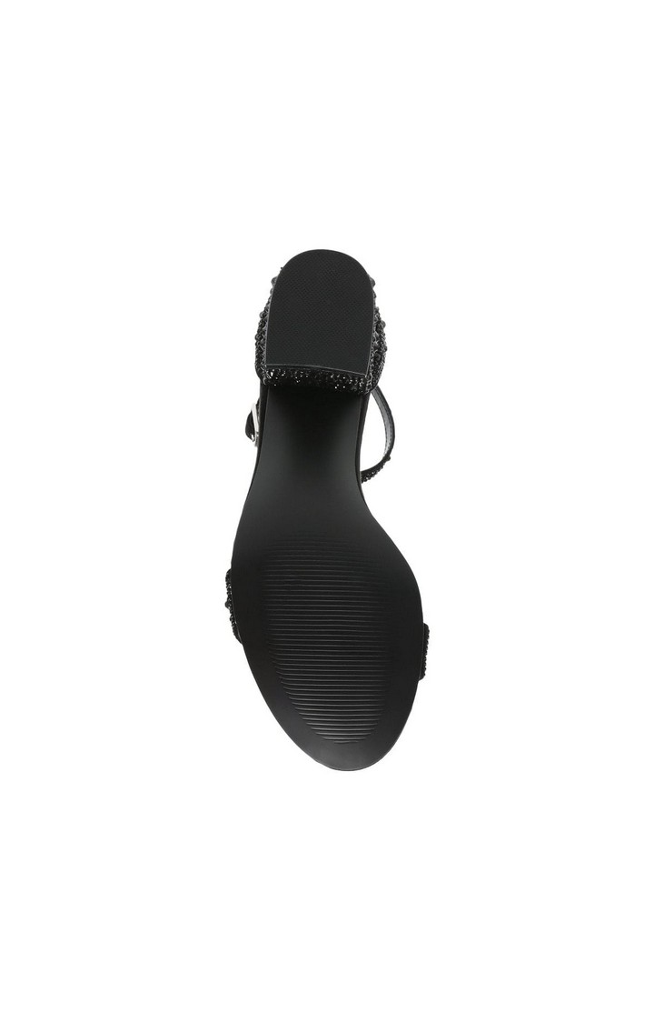 Irenee-G Black Heel Sandals