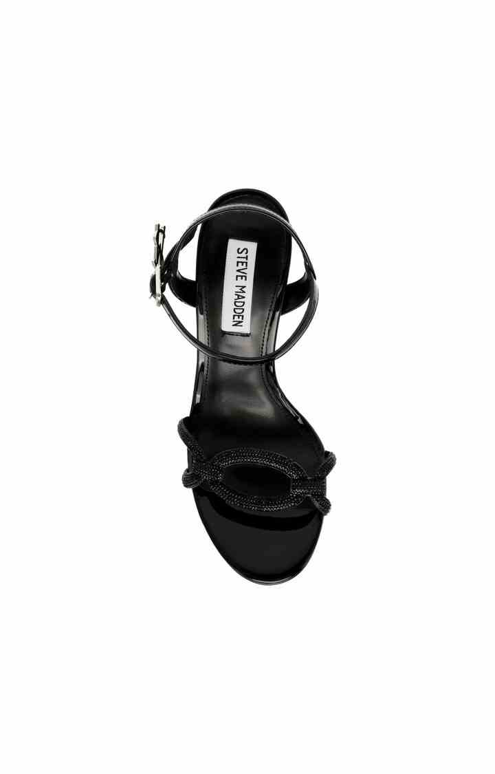 Satire Black Heel Sandals