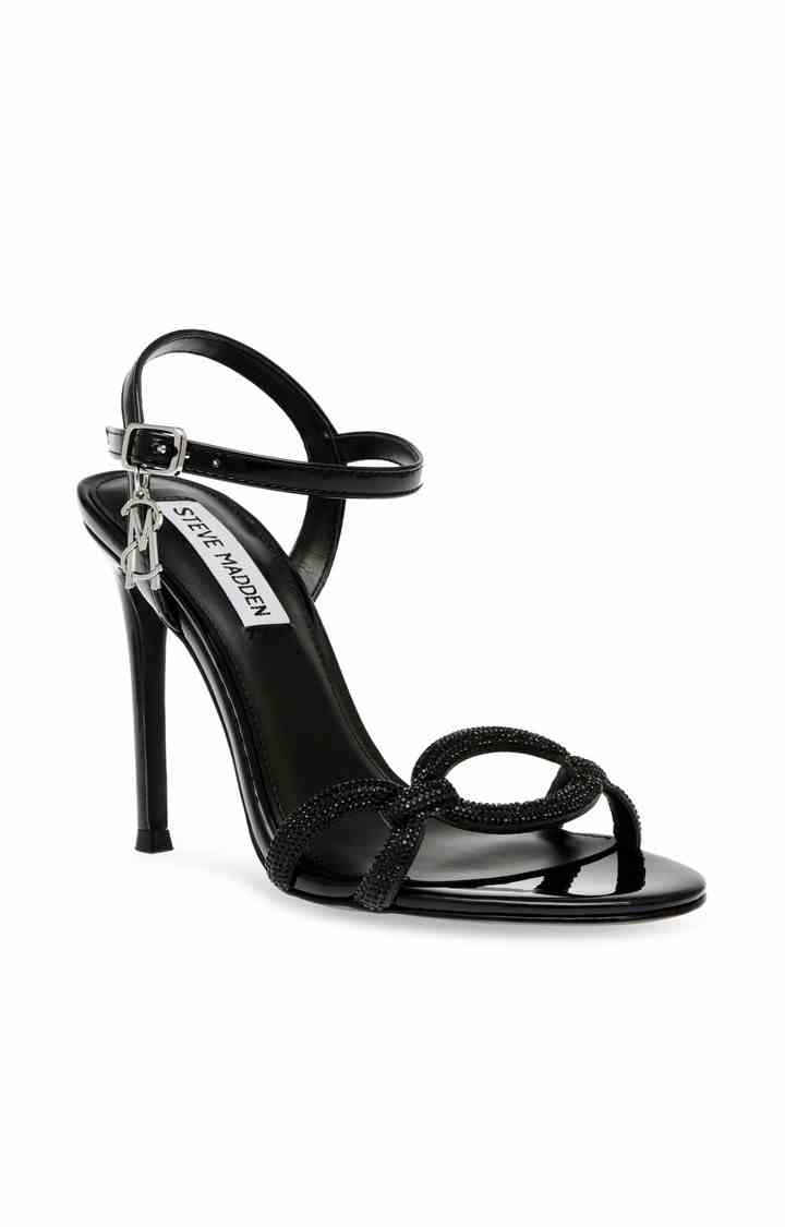 Satire Black Heel Sandals
