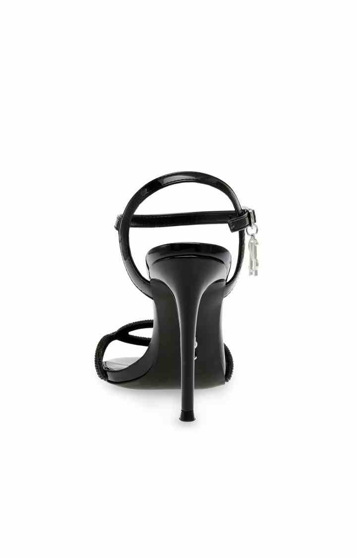 Satire Black Heel Sandals