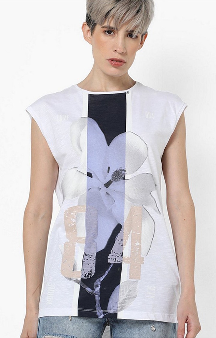 GAS | Floral Print Crew-Neck T-shirt