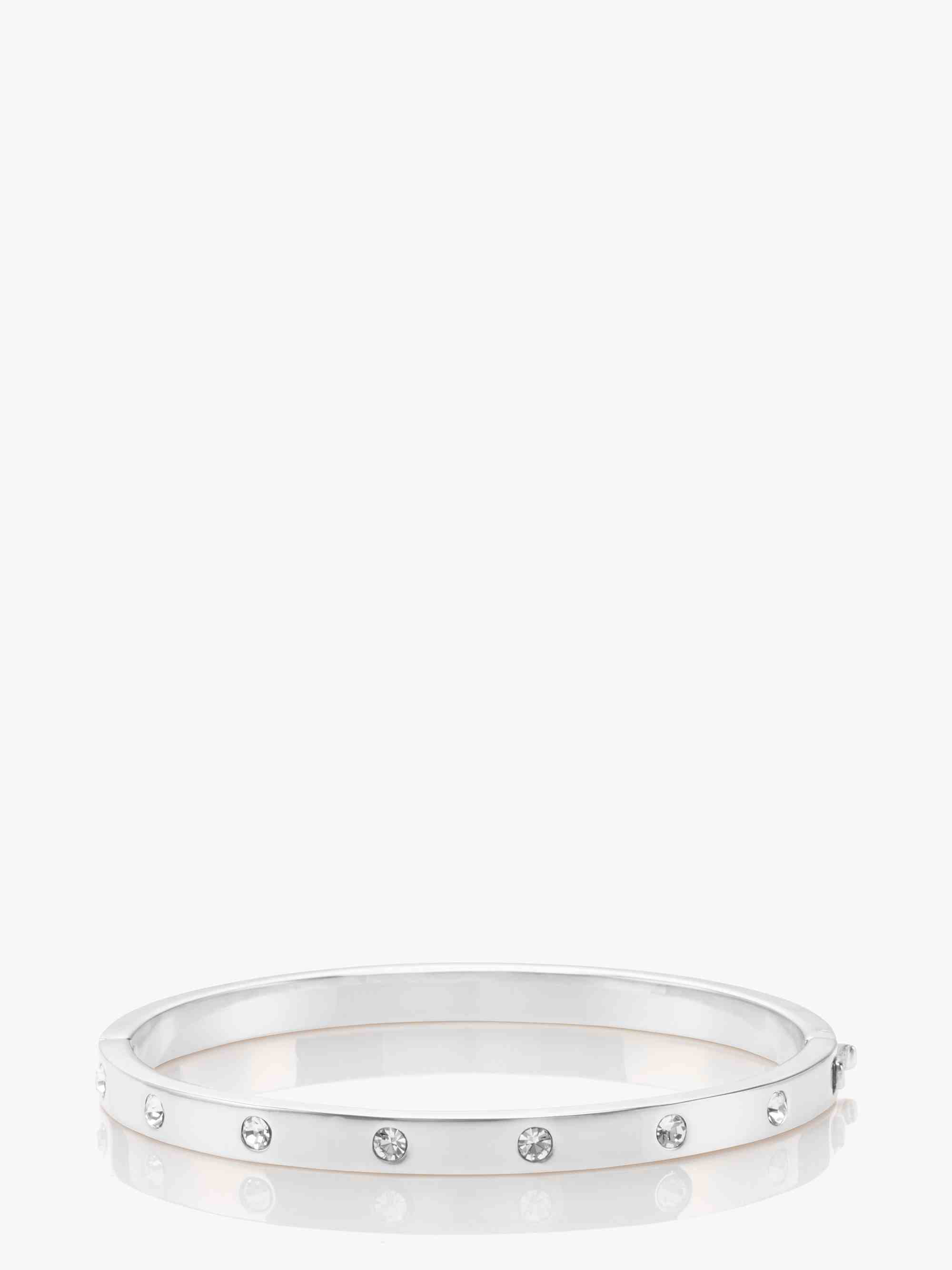 Metal Stone Hinged Bangle
