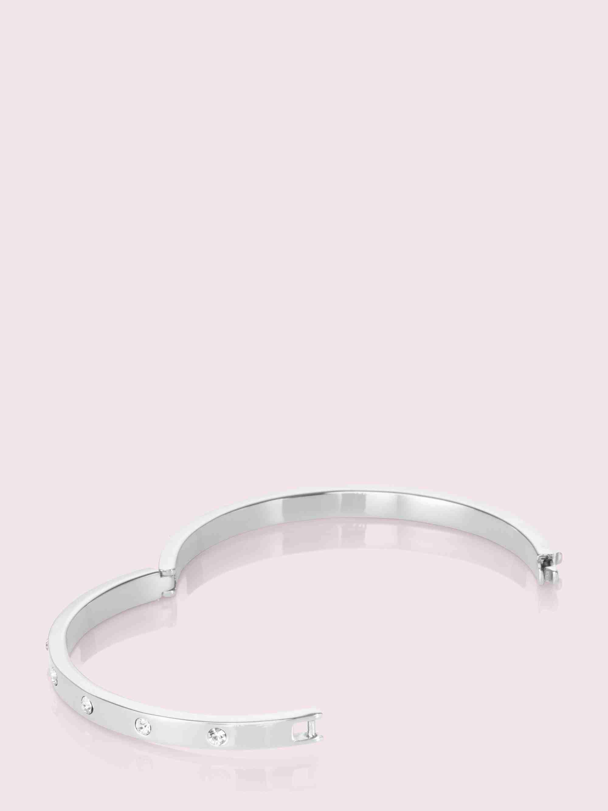 Metal Stone Hinged Bangle