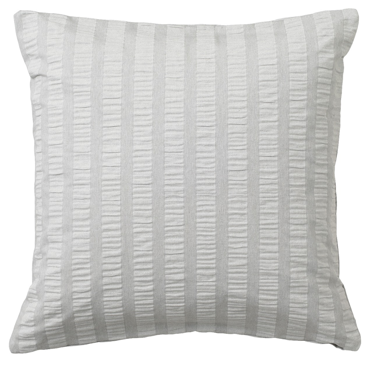 ORGANIC COTTON SEERSUCKER CUSHION COVER GRAY