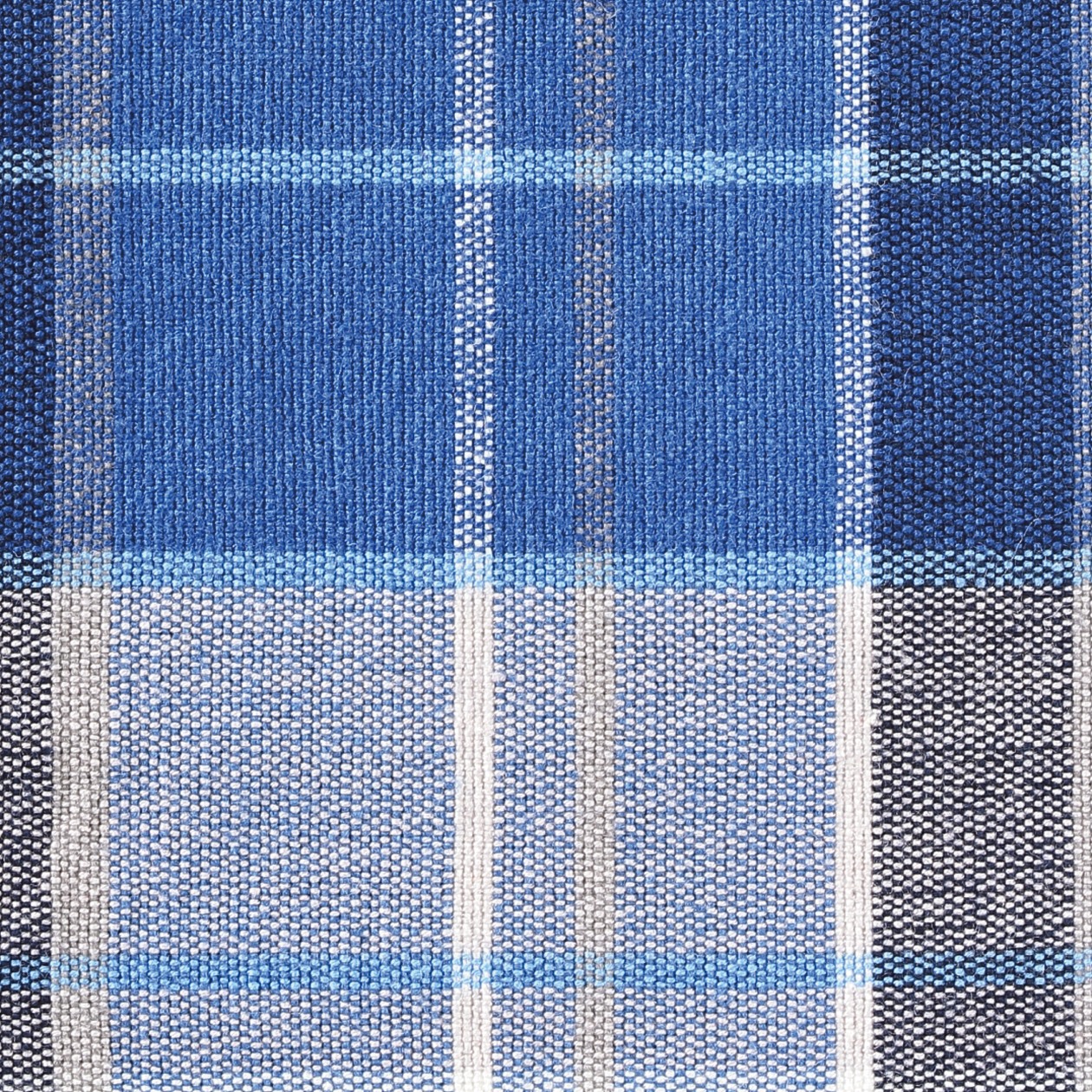 CUSHION COVER MADRAS CHECK BLUE
