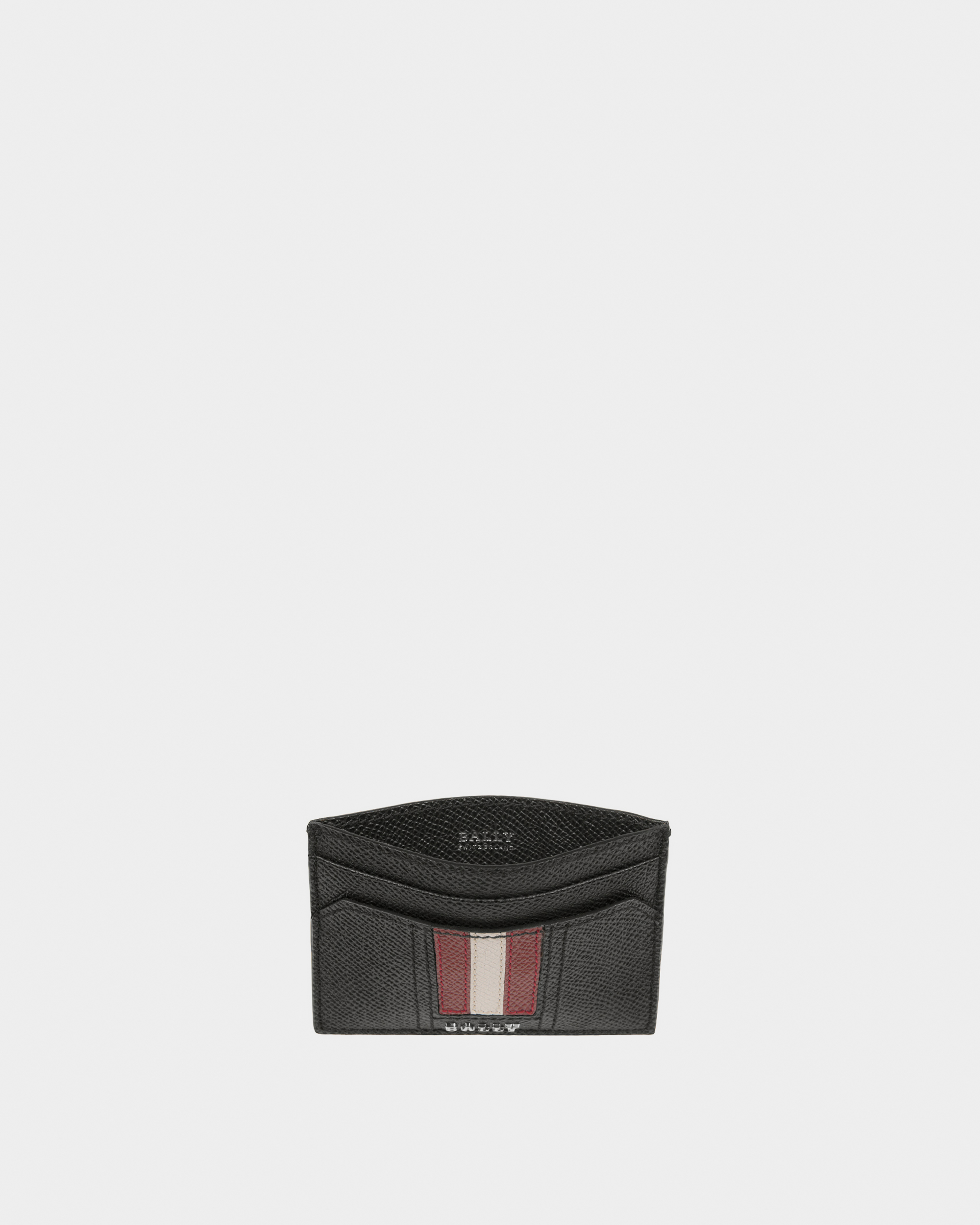 Lettering Business Card Holder In Black Leather
