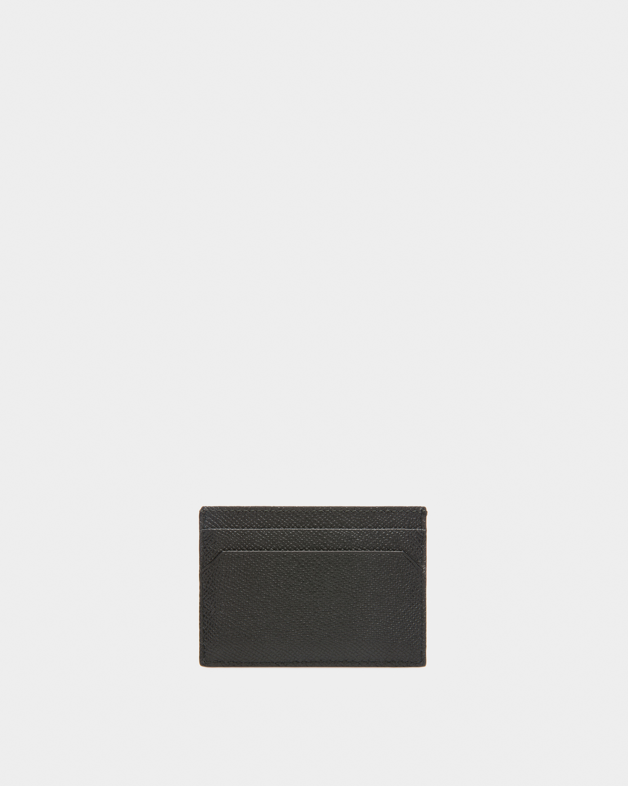 Lettering Business Card Holder In Black Leather