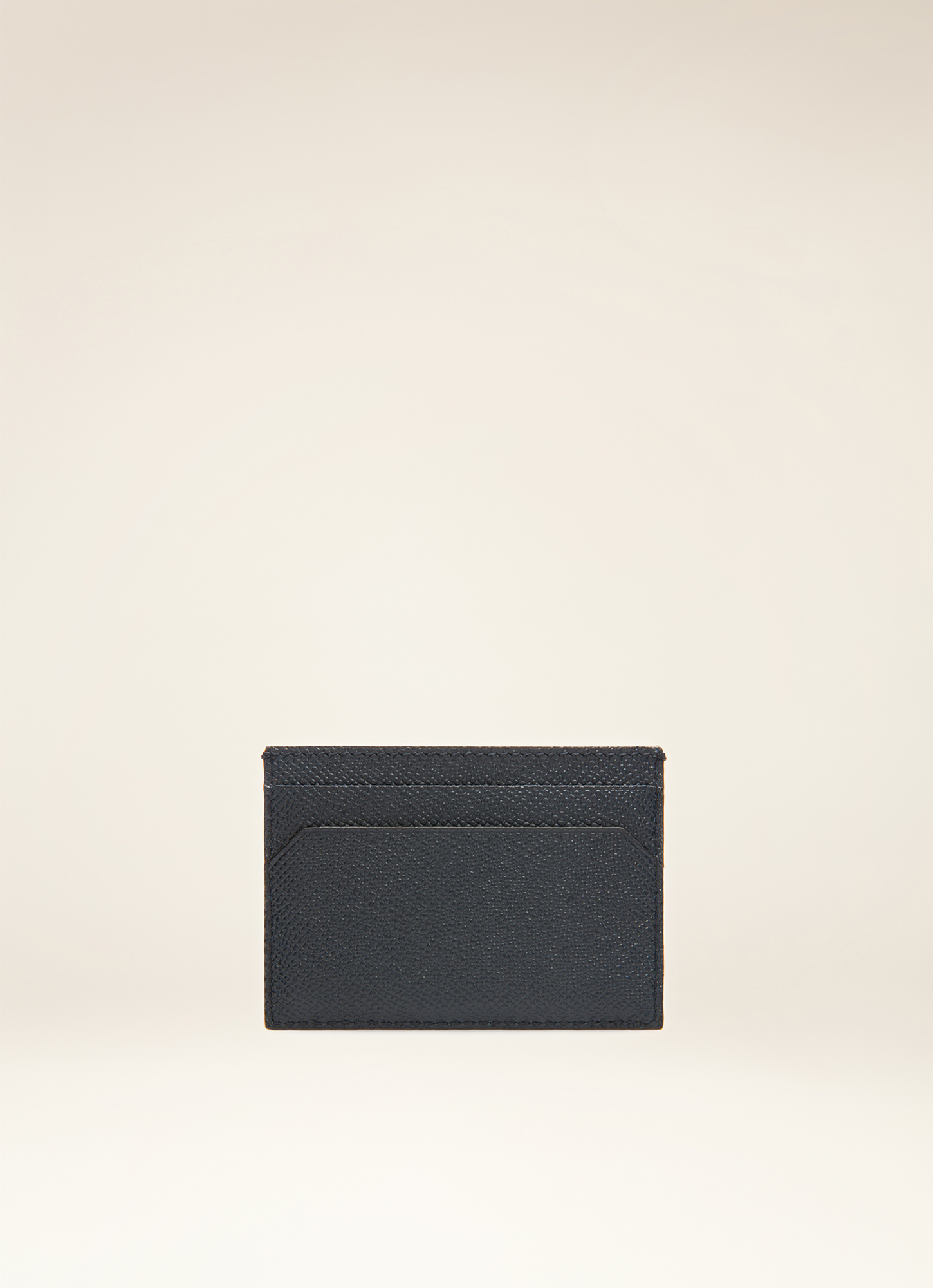 Lettering Business Card Holder In Blue Leather