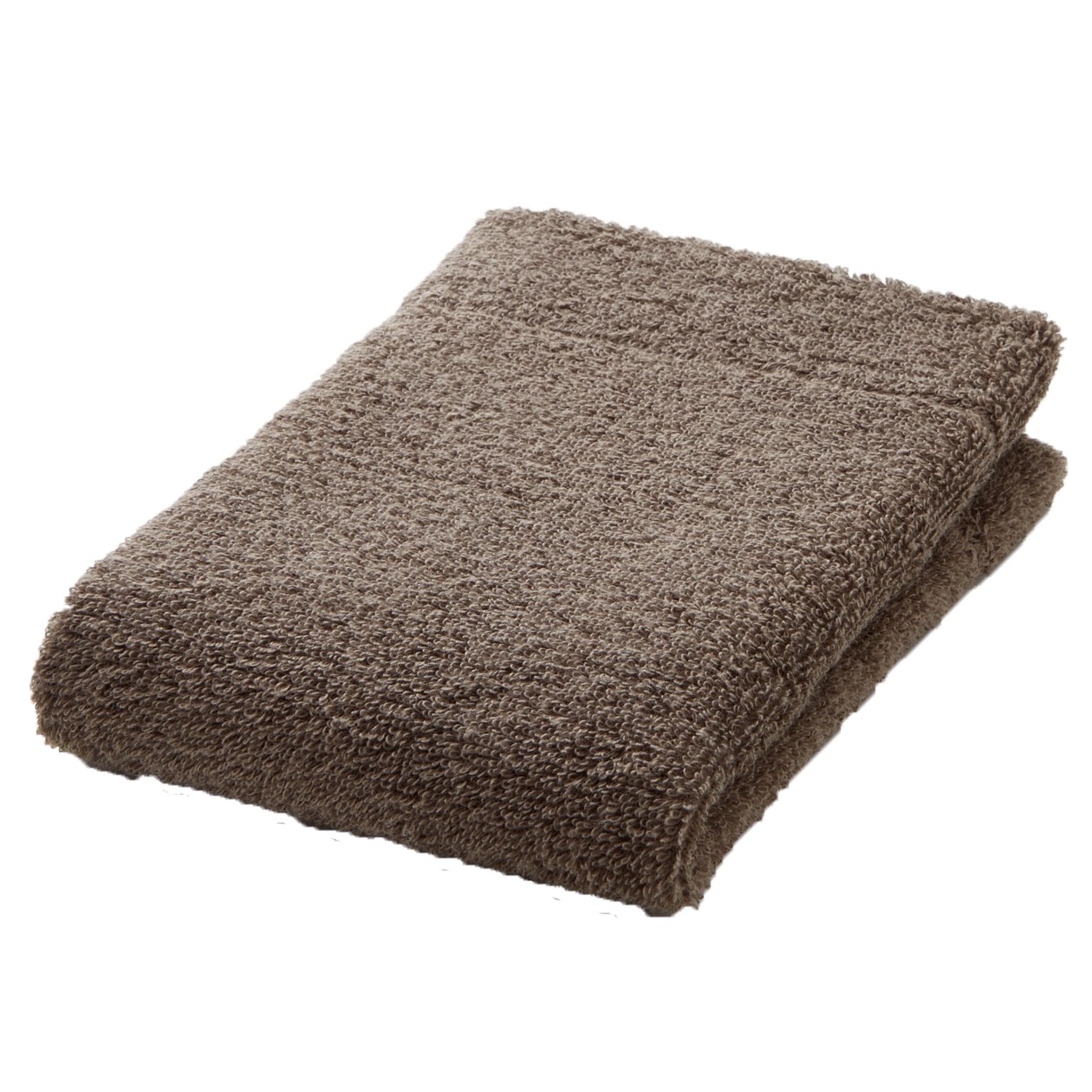 ORGANIC COTTON BLEND THIN HAND TOWEL BROWN