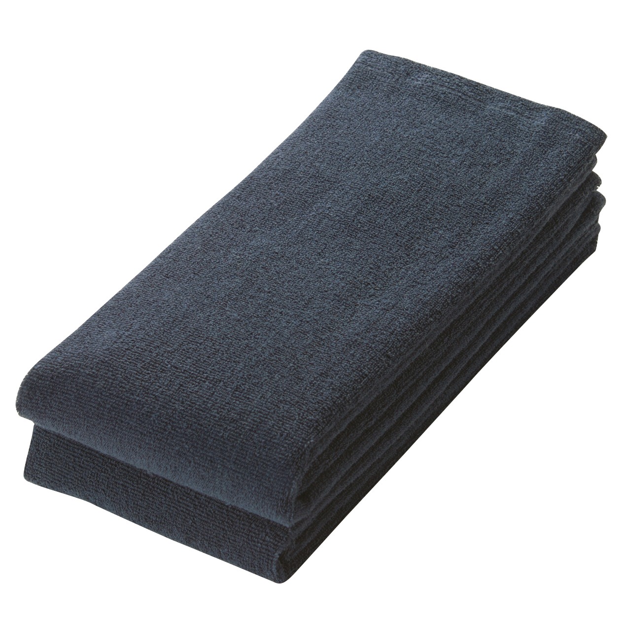 WRAP AND TIE TOWEL LONG EXTRA THIN NAVY 2 PIECES