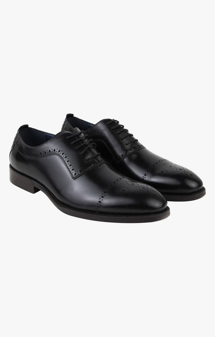 Cerra Black Tie-Ups & Dress Loafers