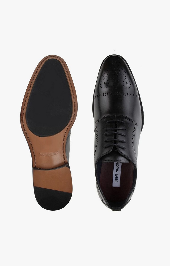 Cerra Black Tie-Ups & Dress Loafers