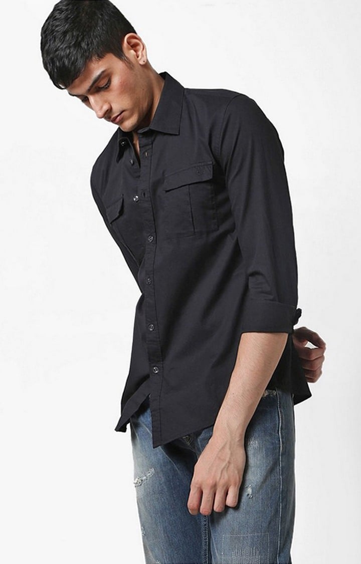 GAS | Men's Abner solid black shirt