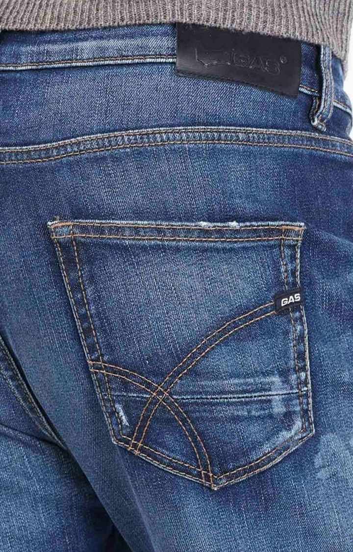 Teo Heavy-Wash Jeans with Distressing