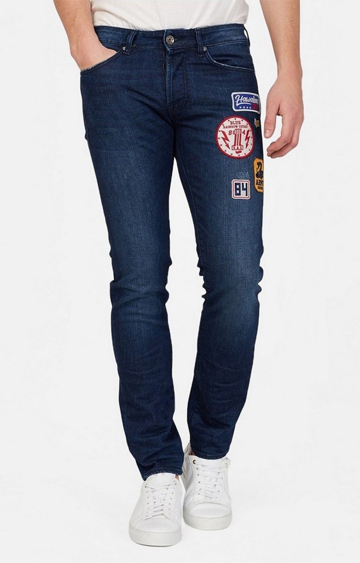 Lightly Washed Jeans with Applique