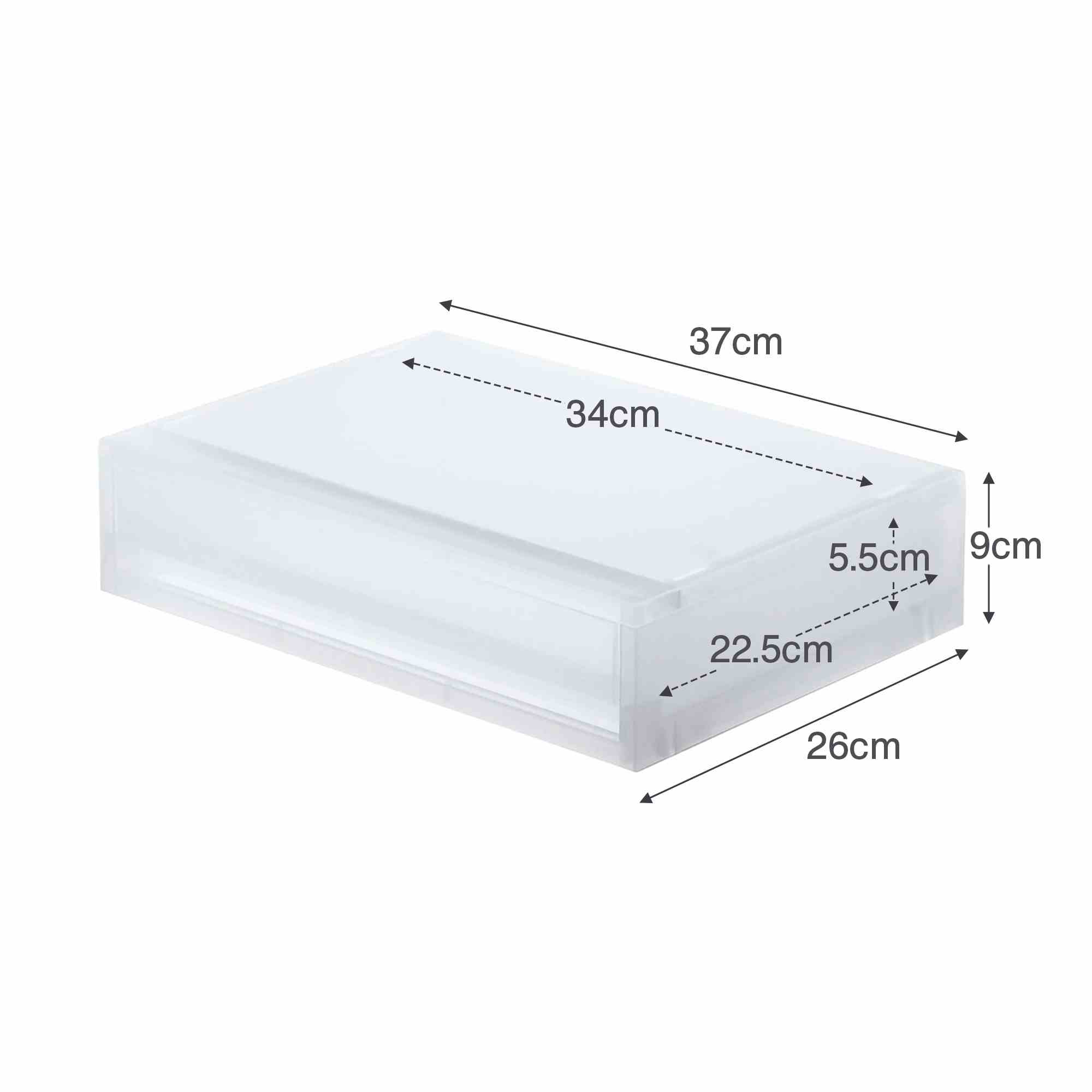 PP STORAGE CASE / WIDE / EXTRA SHALLOW