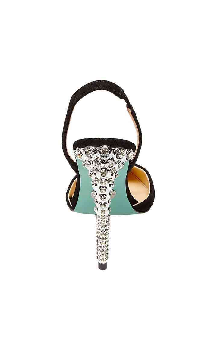 Leona Black Heel Sandals