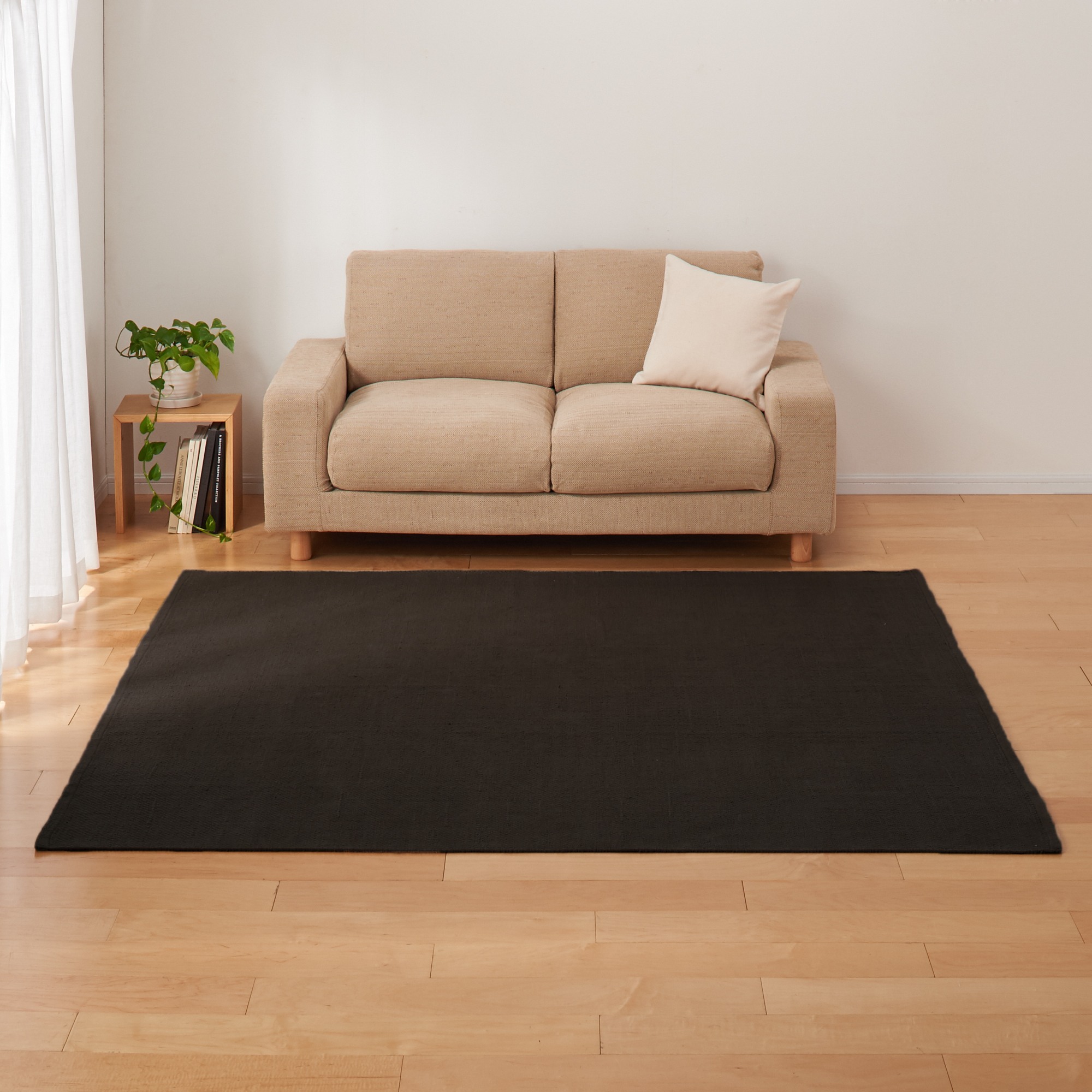 COTTON HANDWOVEN RUG DARK GRAY