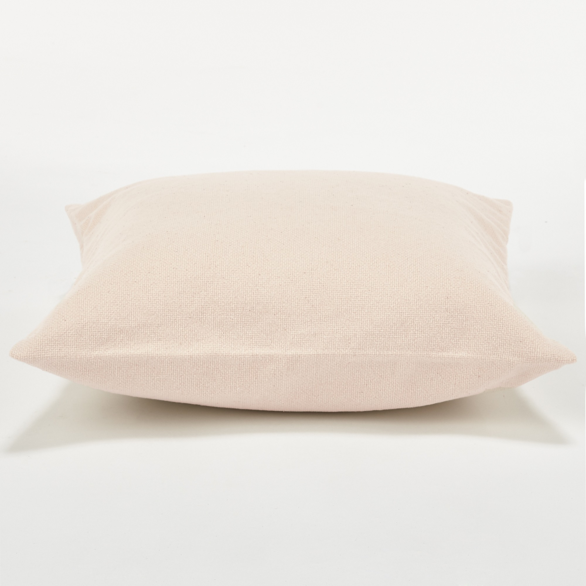 INDIAN COTTON BASKET WEAVE CUSHION COVER ECRU