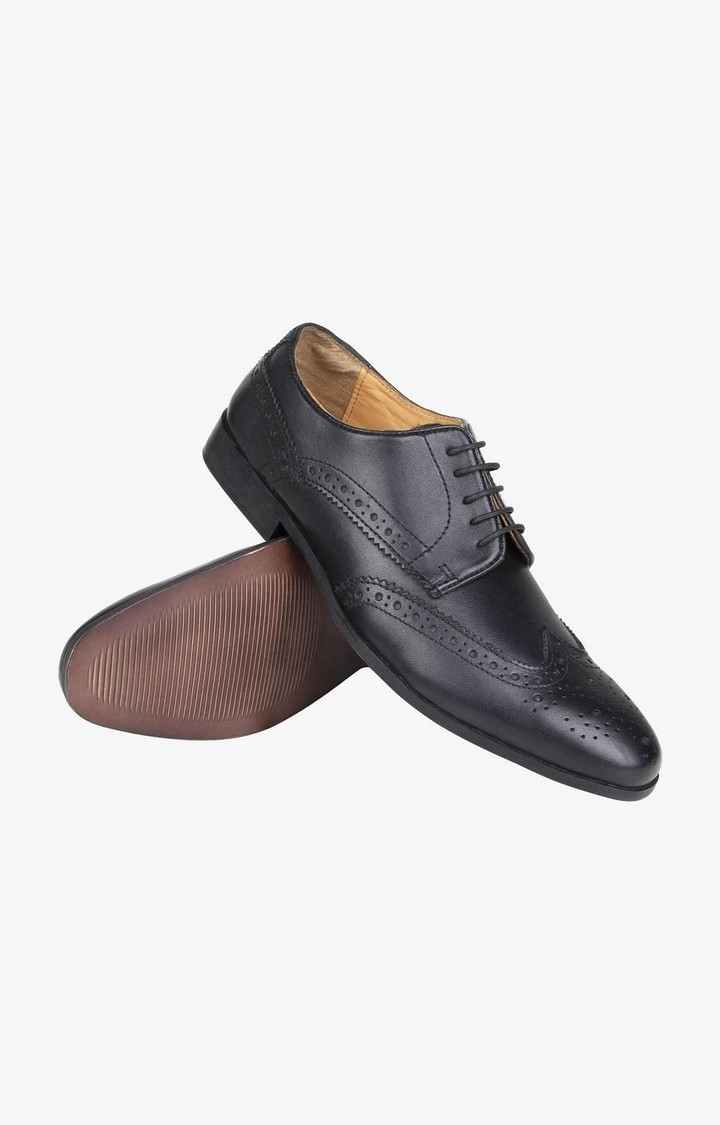 Oltmon Black Tie-Ups & Dress Loafers