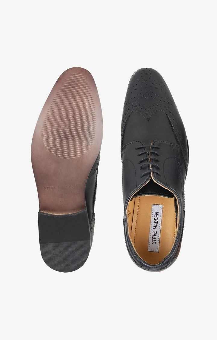 Oltmon Black Tie-Ups & Dress Loafers