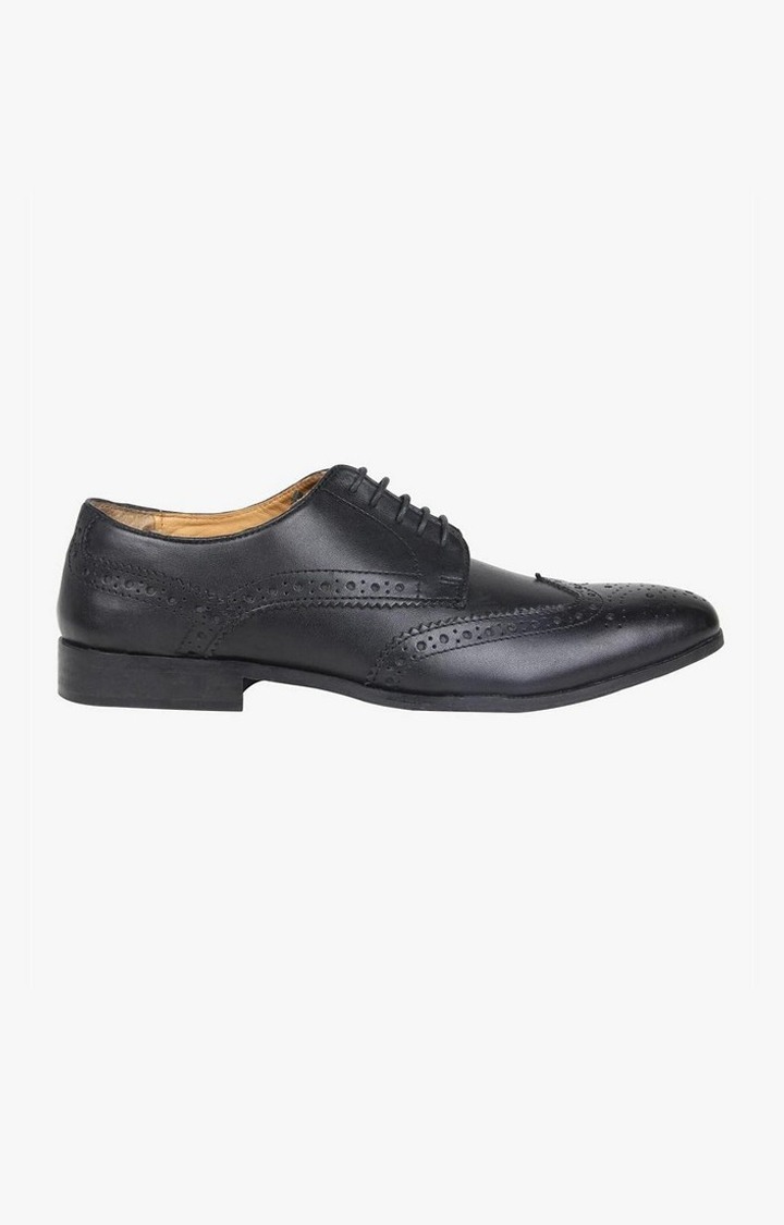 Oltmon Black Tie-Ups & Dress Loafers