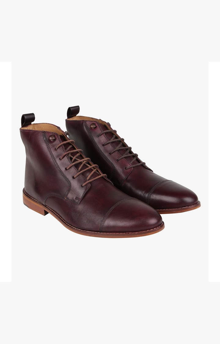 Biker Red Tie-Ups & Dress Loafers