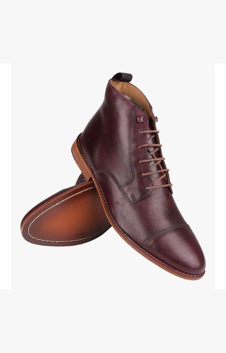Biker Red Tie-Ups & Dress Loafers