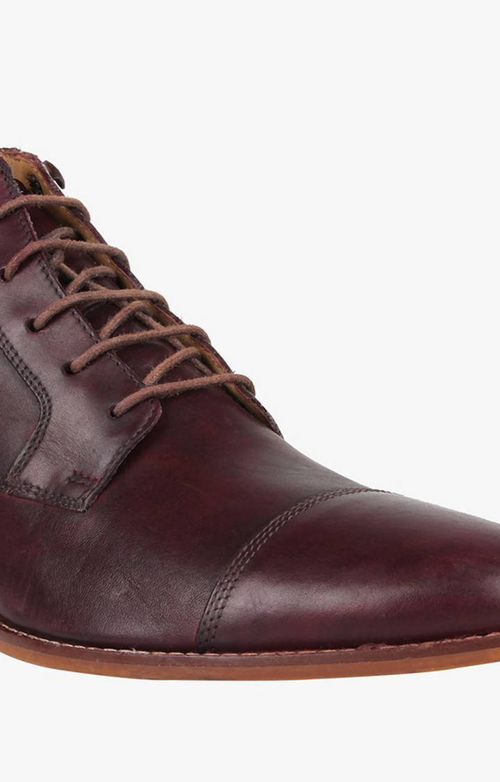 Biker Red Tie-Ups & Dress Loafers