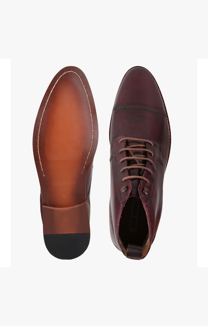 Biker Red Tie-Ups & Dress Loafers