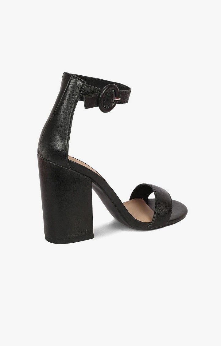 Friday Black Heel Sandals