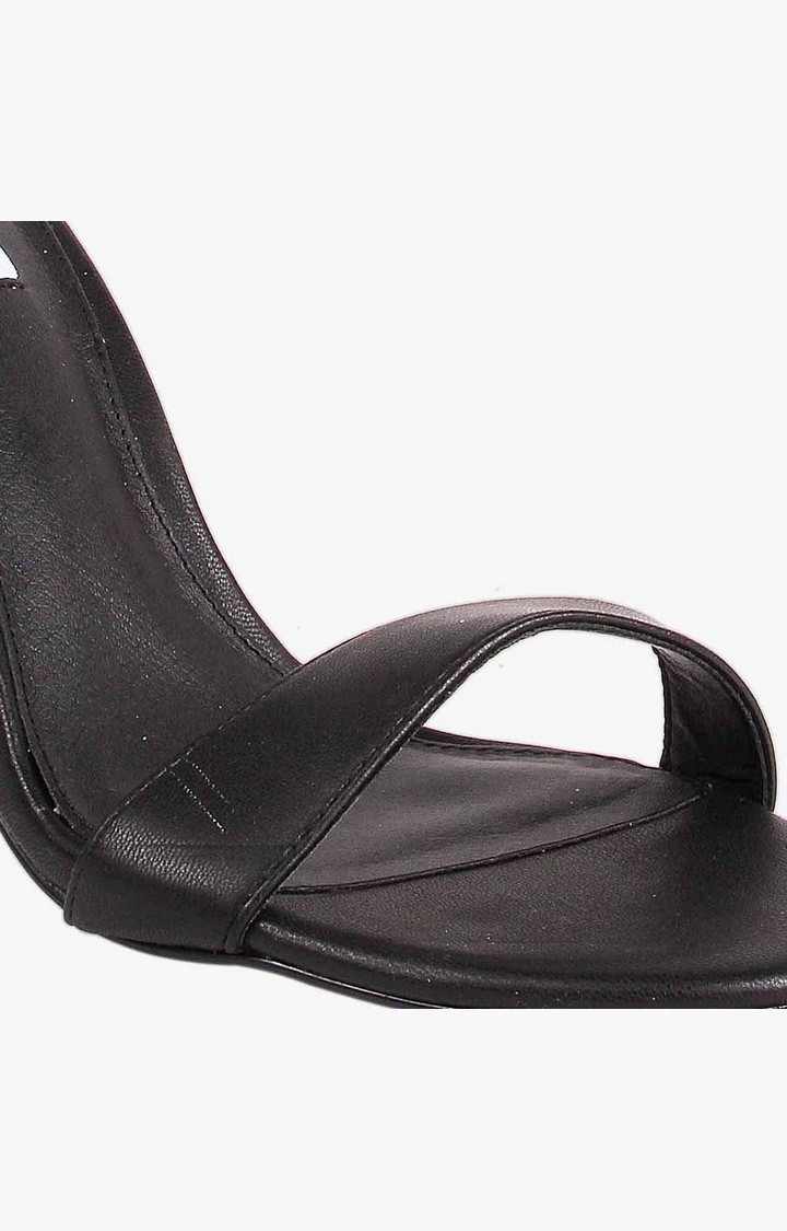 Friday Black Heel Sandals