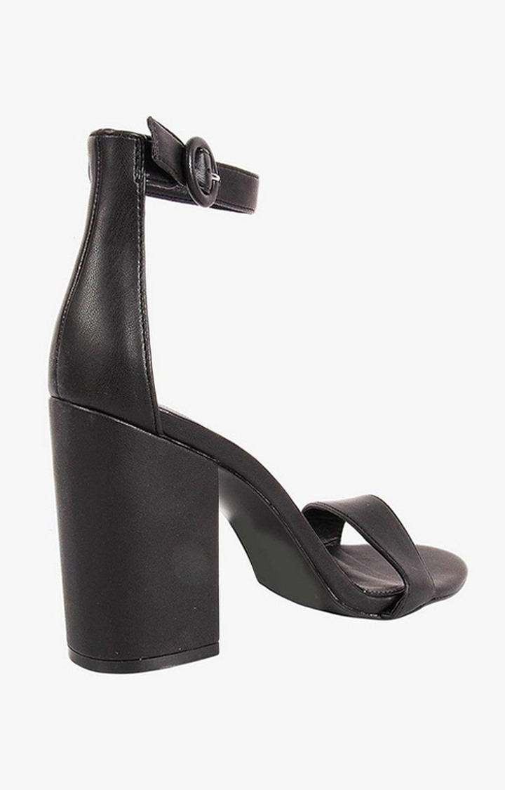 Friday Black Heel Sandals
