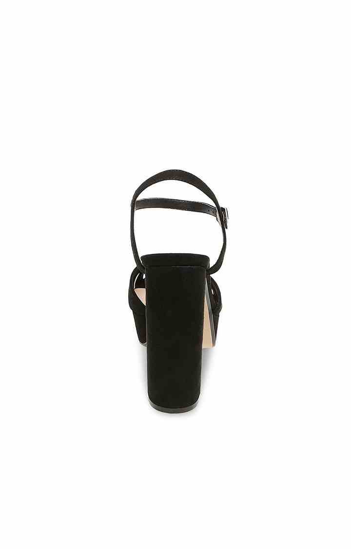 Gleam Black Heel Sandals