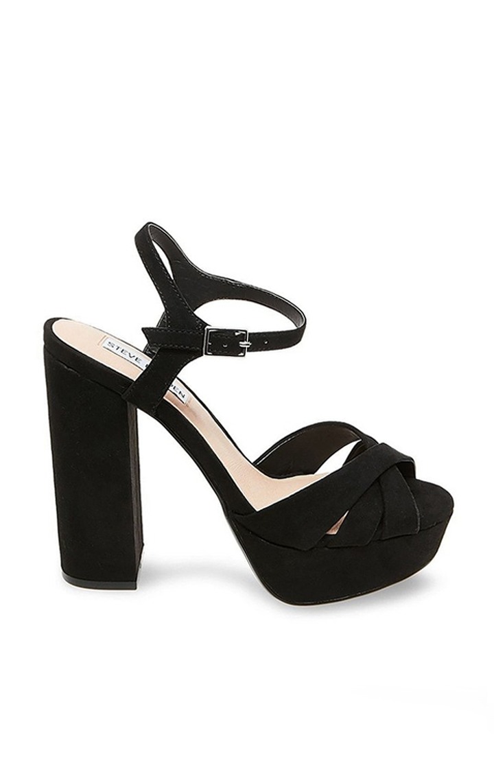 Gleam Black Heel Sandals