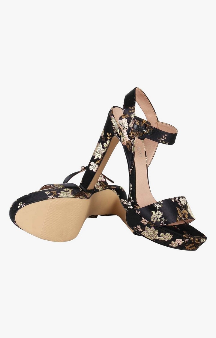 Rolloo Black Heel Sandals