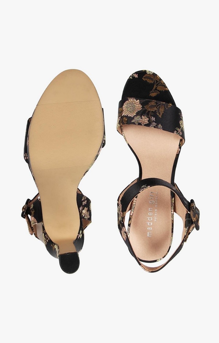 Rolloo Black Heel Sandals