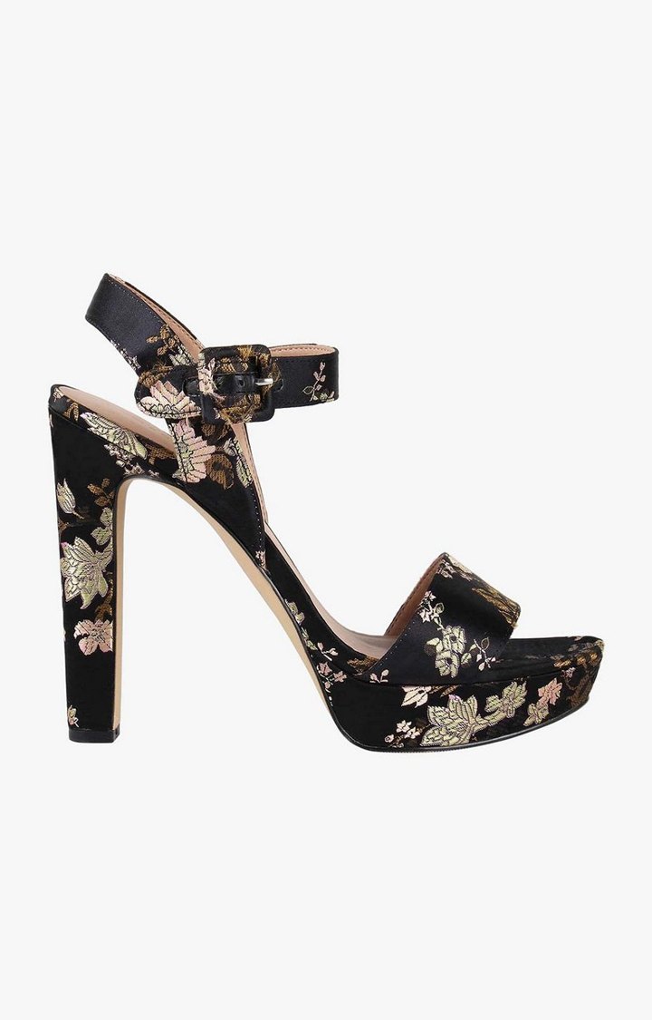 Rolloo Black Heel Sandals