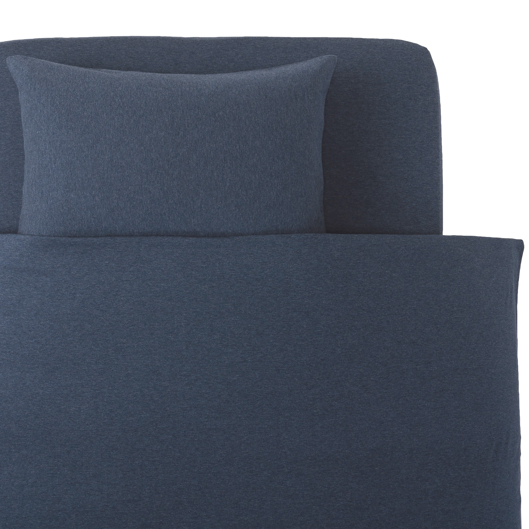 ORGANIC COTTON JERSEY DUVET COVER K DARK BLUE