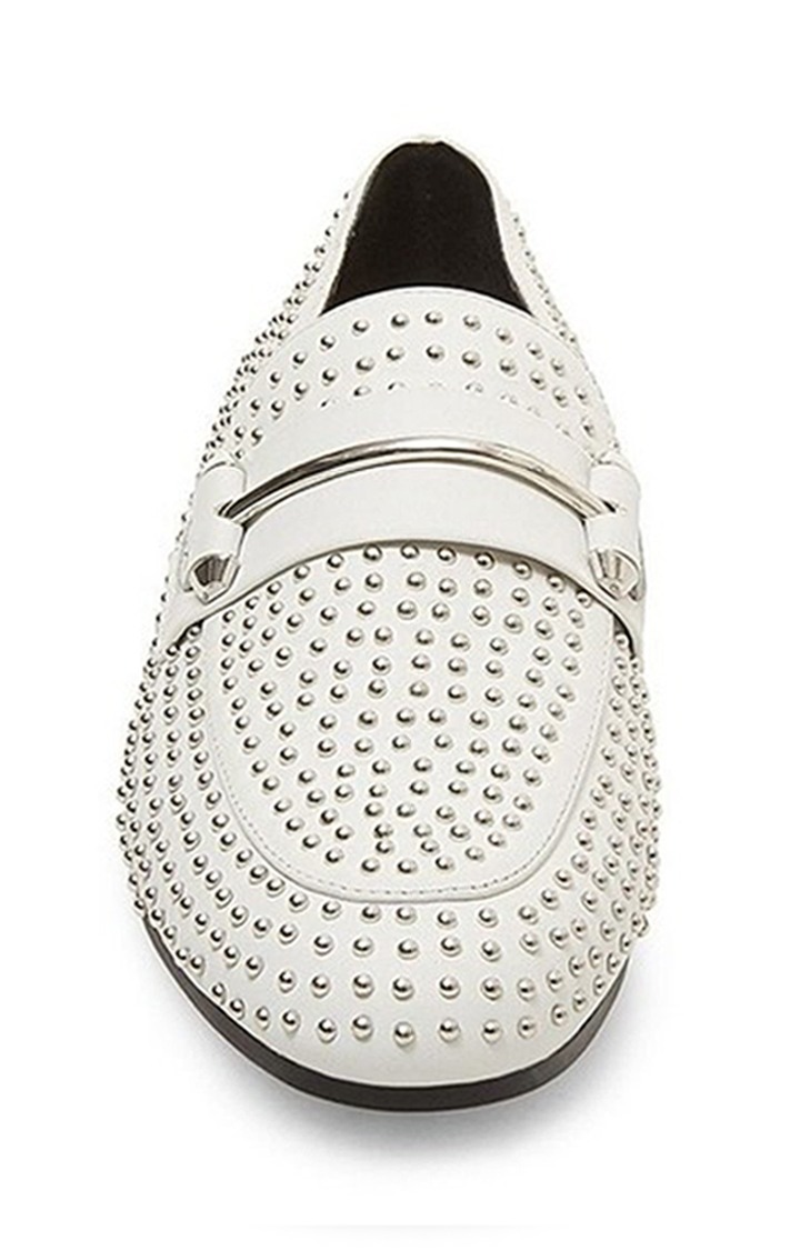 Kast White Closed Flats & Ballerinas
